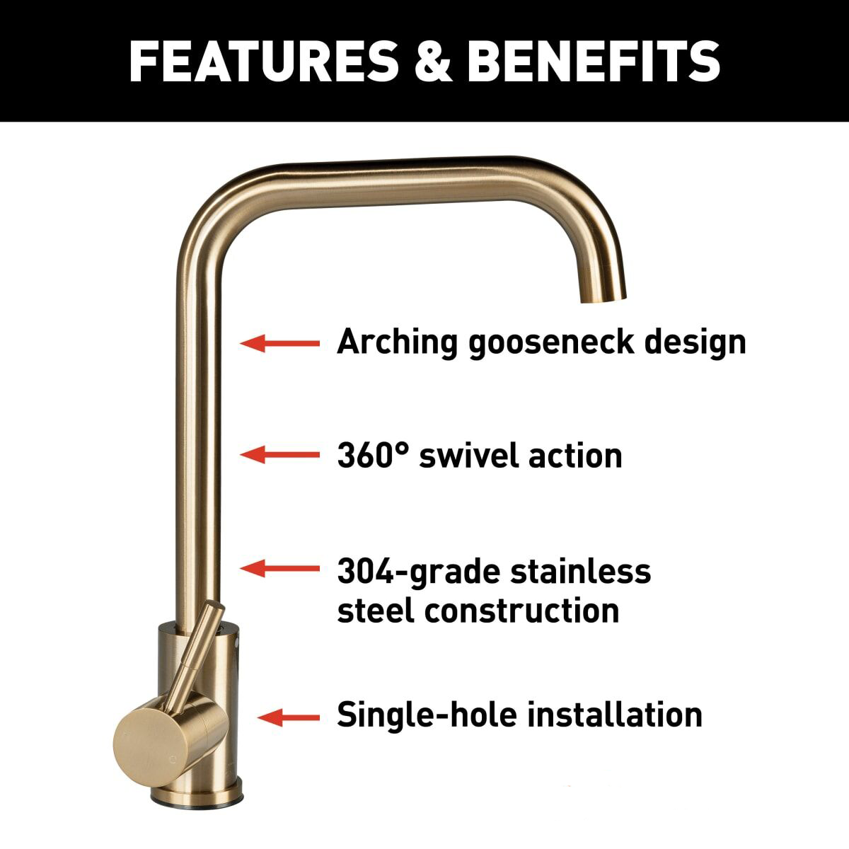 Square Gooseneck Faucet - Satin Bronze – Shop Forest River
