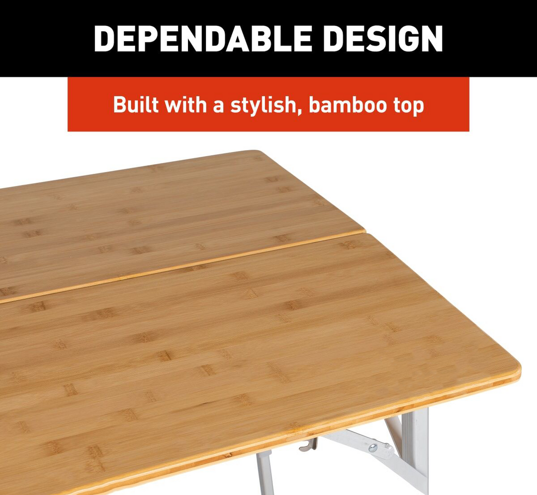 Bi-Fold Bamboo Adjustable Table – Shop Forest River
