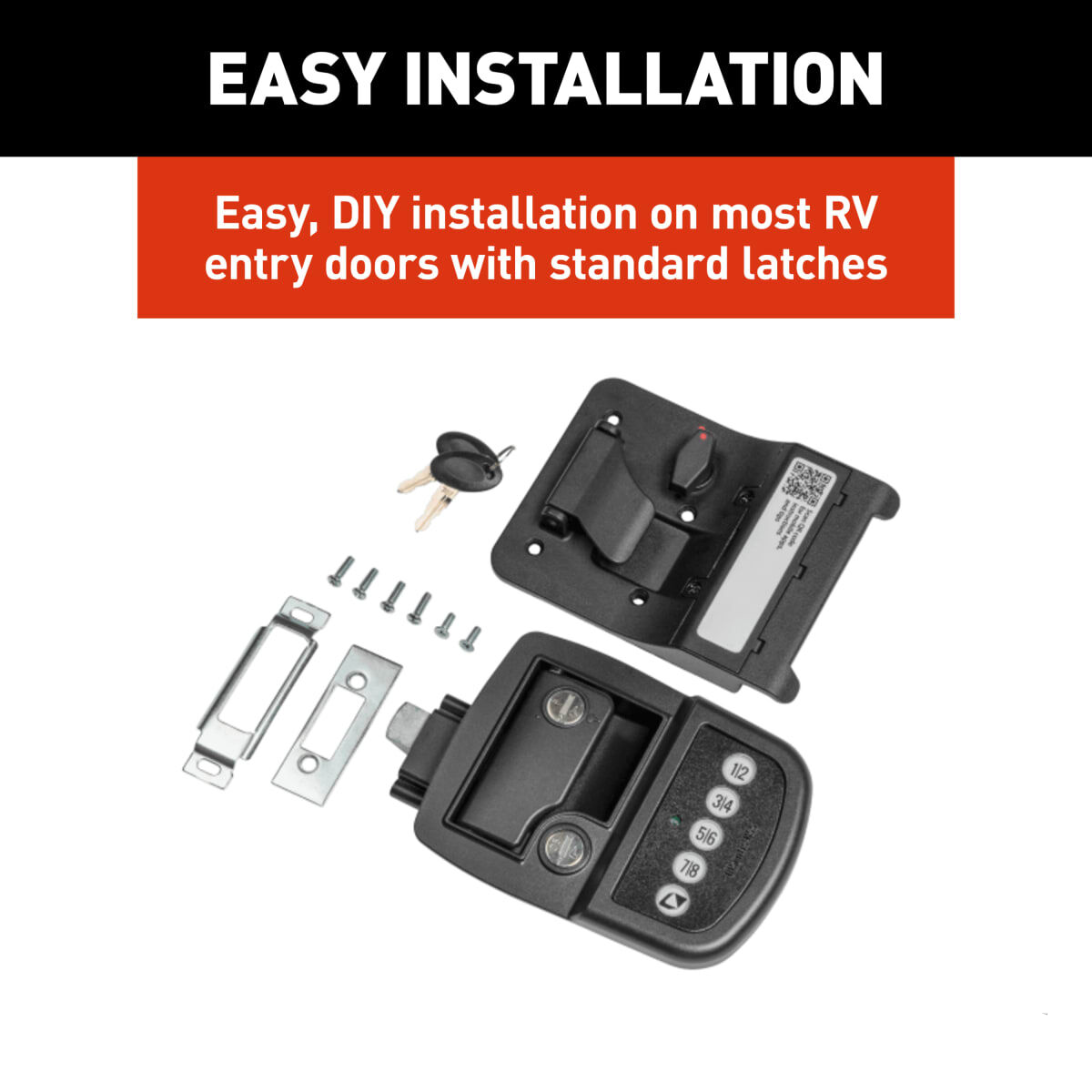 Keyless RV Door Lock with Bluetooth - Right-Hand Latch Configuration ...
