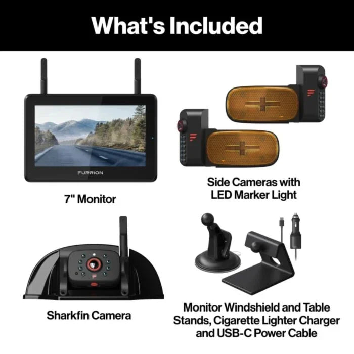 Furrion Vision S+ RV Backup Camera System - Monitor, Side Cameras, Rea ...