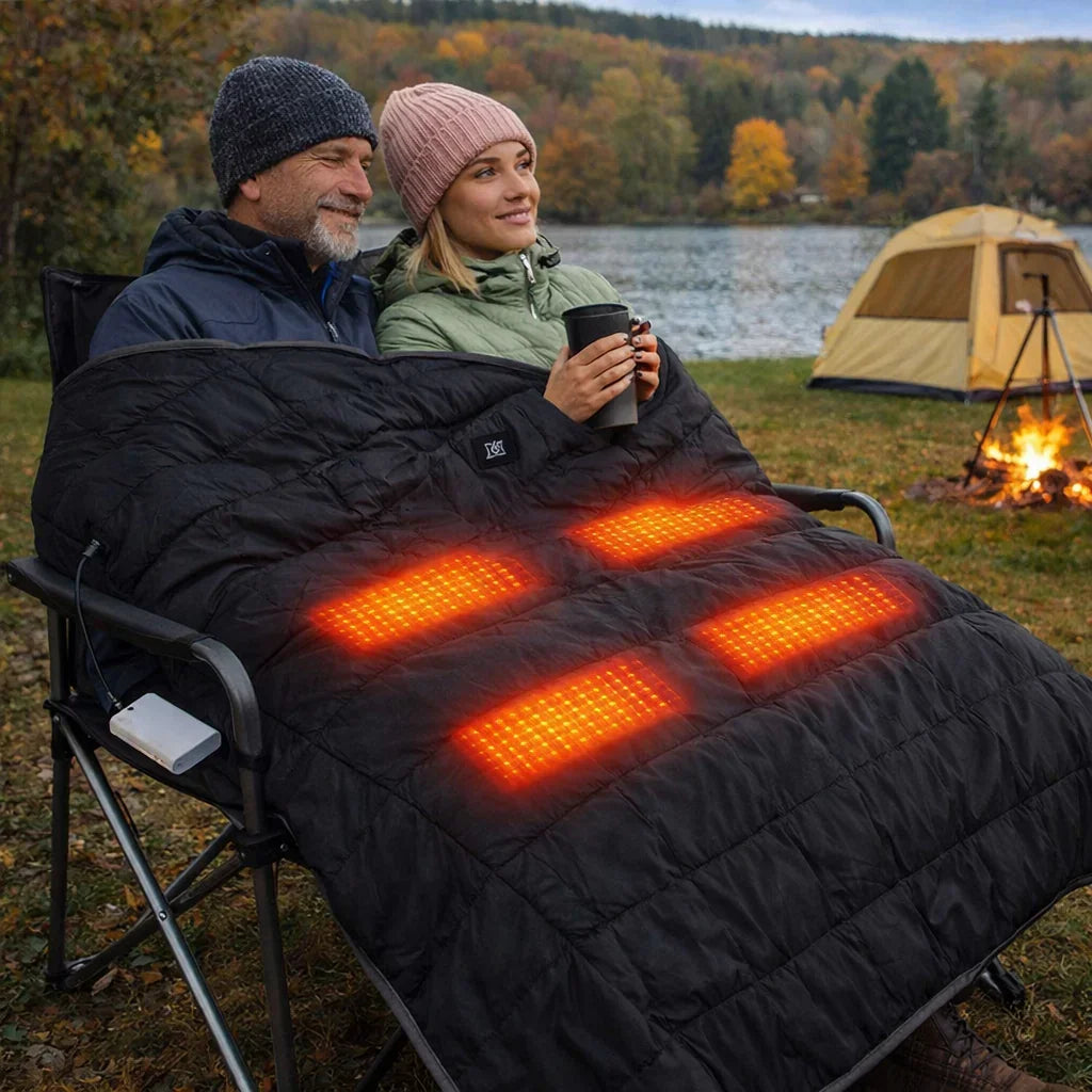Heated Camping Blanket – USB Powered Warmth for Outdoors