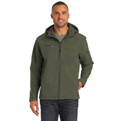 Port Authority® Textured Hooded Soft Shell Jacket - Forest River Apparel