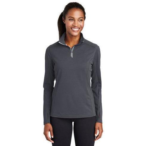 Sport-Tek® Ladies Sport-Wick® Textured 1/4-Zip Pullover – Shop
