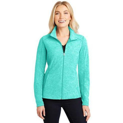 Port Authority® Ladies Heather Microfleece Full-Zip Jacket - Forest River Apparel
